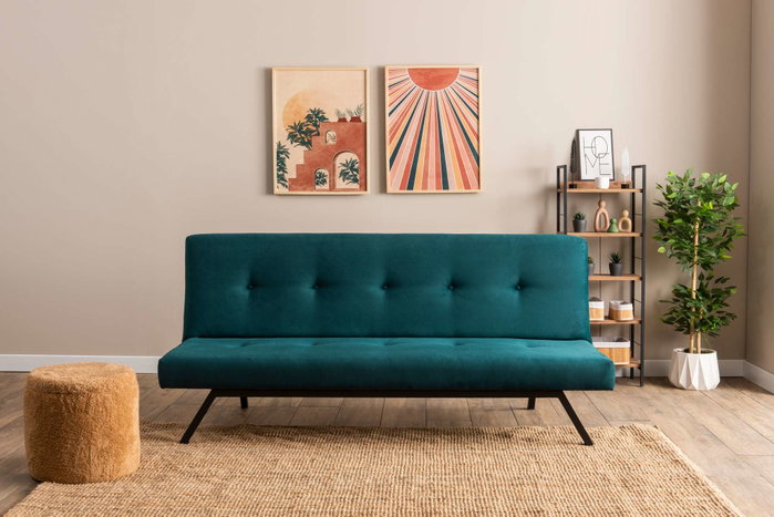 Atelier Del Sofa Zola - Sofá-Cama de 3 Plazas Verde Petróleo Atelier Del Sofa Zola - Sofá-Cama de 3 Plazas Verde Petróleo